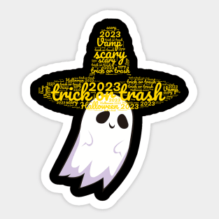 trick or trash Sticker